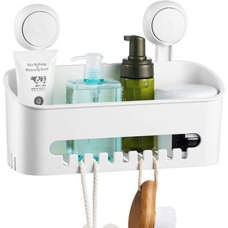OEM Cesta De Ducha Con Ventosa, Desmontable, No Requiere Taladrar, Para Ba&ntilde;o Y Cocina, Cesta De Almacenamiento Para Champ&uacute; - Crezuo
