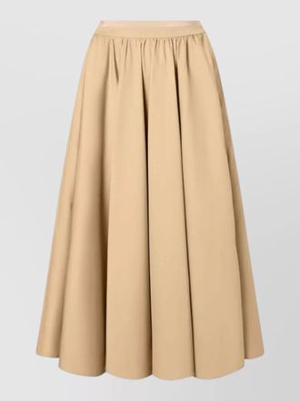 Patou cotton skirt high waist flared midi