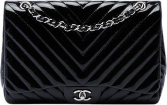 Chanel Pre-owned Vintage Flap Shoulder Bag - Dames - Vintage Schoudertas - Zwart - ONE Size - Leer - Vintage