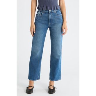 Paige Stevie High Waist Ankle Straight Leg Jeans in Stoneview at Nordstrom, Size 34
