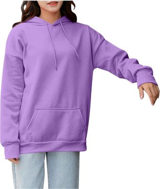 Generic Womens Oversized Hoodies Fleece Hooded Sweatshirts Plus Size Long Sleeve Pullover Tops Casual Lightweight Hoodie Sweatshirt Baggy Sportwear Fall Outfi