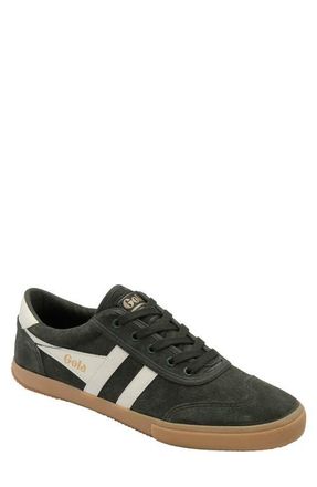 Gola Badminton Suede Plimsoll Sneaker in Dark Khaki/Off White/Gum at Nordstrom, Size 11.5