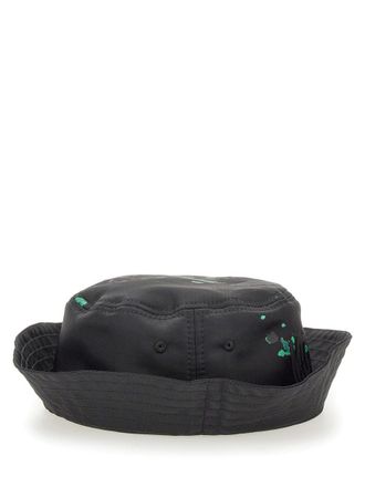 Moschino 92208267_1555 Logo-Embroidered Bucket Hat - Black
