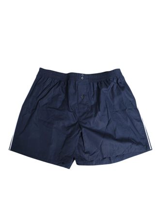 Dolce & Gabbana Mens Navy Blue Cotton Elastic Waistband Button Swimwear Clothing
