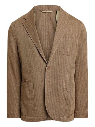 Polo Ralph Lauren single-breasted blazer - men - Fabric - 38 - Brown