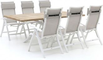 Bellagio la vita attrattiva Bellagio Lugo/Montorio 220cm dining tuinset 7-delig verstelbaar