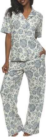 Felina Josephine Floral Jersey Pajamas in Distressed Floral Print at Nordstrom, Size X-Large