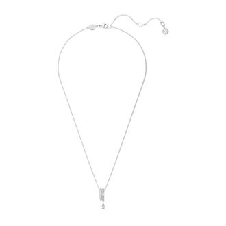 Swarovski Gerhodineerde witte hangerketting - Dames - Kettingen - Grijs - ONE Size - Accessoires