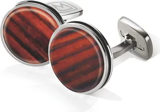 M Clip Cocobolo Cuff Links in Stainless Steel/Cocobolo at Nordstrom