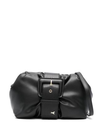 Patrizia Pepe Fly-plaque buckled shoulder bag - women - Polyurethane/Polyester - OS - Black