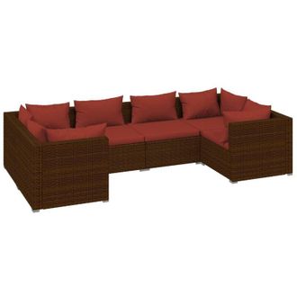 vidaXL 6 Pcs Set Lounge Garden Con Almohada