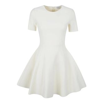Alexander McQueen Vestido Mini Ajustado y Acampanado - Dresses - Mujer - Blanco - M