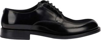 Dolce & Gabbana Black Leather Lace-up Shoes