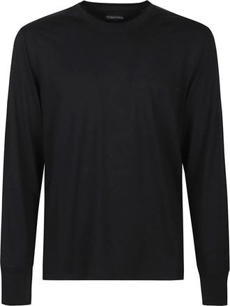 Tom Ford T-shirt met lange mouwen - Heren - Longsleeves - Zwart - L - Tops