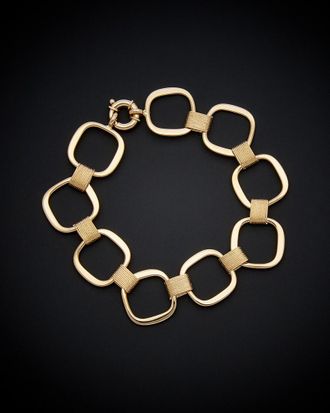 Italian Gold, Inc 14K Italian Gold Fancy Square Link Bracelet