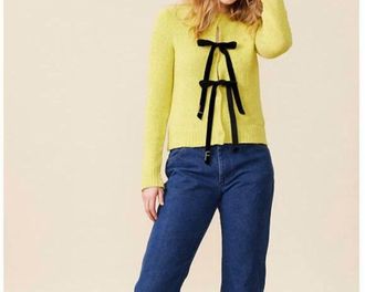 Lingua Franca Willa Cardigan In Lemon Mousse