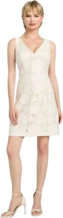 Guess Vega Kant Mini Jurk - Dames - Korte kleedjes - Wit - 2XS - Polyester - Kleedjes