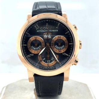 Corum Pre-owned Corum Classic Flyback Chronograph Black Dial Mens Watch 996.201.55