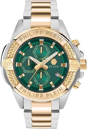 Philipp Plein The $kull Chronograph Two-Tone Bracelet Watch, 44mm in Two Tone at Nordstrom