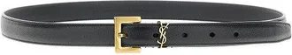 Saint Laurent YSL detail leather belt Woman 70