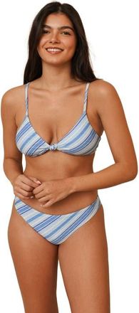 Dippin' Daisy's Swimwear Zen Triangle Knotted Bikini Top in Costa Azul at Nordstrom, Size X-Small