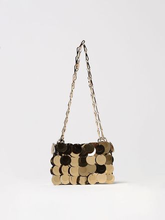 Paco Rabanne Borsa Sparkle Nano Rabanne in paillettes e maglia metallica