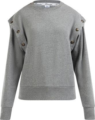 Dreimaster Dreimaster jumper takelage Dames grijs melange