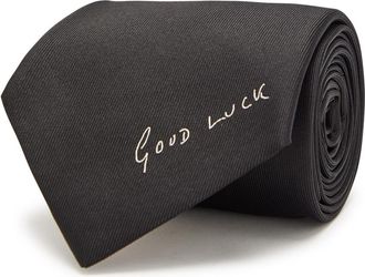 Paul Smith Good Luck Silk-twill tie - Black - One Size