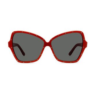 Celine CL4066IS66A Butterfly Full Rim Sunglasses - Red
