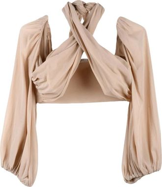 Philosophy di Lorenzo Serafini Blouses - Dames - Blouses & Shirts - Beige - Maat: XS Polyamide