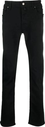 Jacob Cohen Zwarte Straight Jeans - Heren - Slim Fit Jeans - Zwart - W35 - Katoen - Jeans