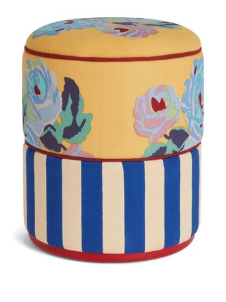 Lisa Corti Sgabello Ottoman Nizam a fiori - Giallo