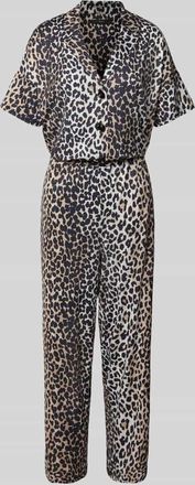 Oui Jumpsuit mit Animal-Print in Camel, Größe 34