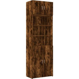 vidaXL Armario De Madera De Ingenier&iacute;a Roble Ahumado 70x42,5x225 Cm Vidaxl