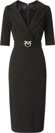 Pinko Midi Kleedjes - Dames - Casual kleedjes - Zwart - L - Kleedjes