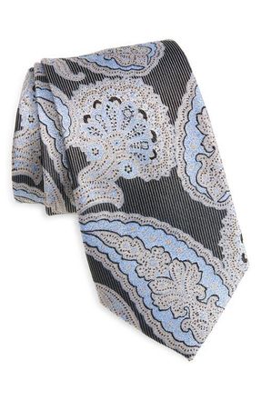 Nordstrom Paisley Silk Tie in Black at Nordstrom