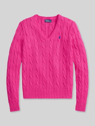 Polo Ralph Lauren Regular Fit Strickpullover aus Woll-Kaschmir-Mix in Pink, Gr&ouml;&szlig;e XL