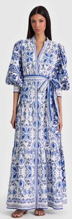 Alice & Olivia Cora Tiered Shirtdress In Solstice