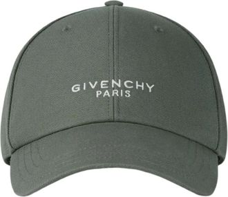 Givenchy Paris Geborduurde Pet - Heren - Petten - Groen - ONE Size - Katoen - Accessoires