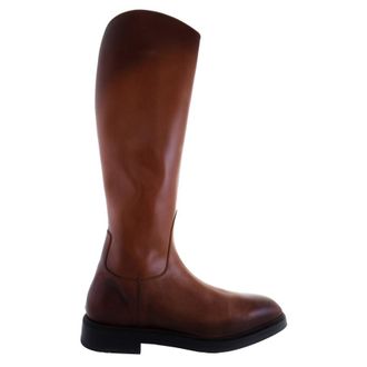 Ferragamo Fluid Leather Riding Boots, Size 9 EE