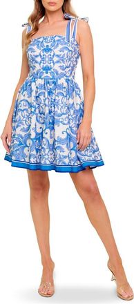 Flying Tomato Print Minidress in Ivory Blue at Nordstrom Rack, Size X-Small