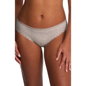 Natori Bliss Cotton Girl Brief in Lt Grey Heather at Nordstrom, Size Xx-Large