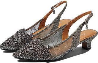 J. Reneé Strovanni Womens 1-2 inch heel Shoes Pewter : 10.5 M (B), Textile
