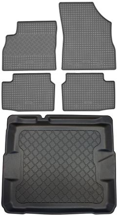 OEM Opel Astra K V Hatchback (5 Puertas) Desde Noviembre De 2015. Juego: Alfombrillas De Goma Para Coche + Alfombrilla Para Maletero