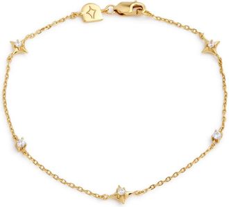 Astrid & Miyu Cosmic Star Charm 18kt Gold-plated Bracelet - One Size