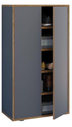 VCM Gabinete De Zapato De Madera Vcm Dimensiones: An. 60 X Al. 110 X T. 33 Cm Gabinete Todo Uso 5 Compartimentos 2 Puertas Rotativas - Salia Ancho 60 Cm (