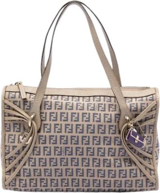 Fendi Pre-owned Vintage Tote - Dames - Vintage Handtas - Beige - ONE Size - Leer - Vintage