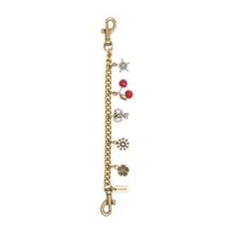 Coach Crystal Motif Chain Bag Charm - female - Coach - Keychains - Multicolor - ONE SIZE - Accessories