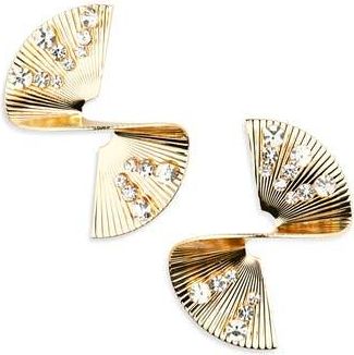 Tasha Crystal Twisted Stud Earrings in Gold Crystal at Nordstrom Rack