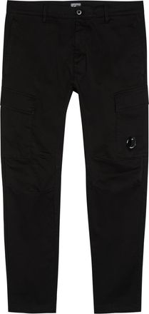 C.P. Company Straight-leg Stretch-cotton Cargo Trousers - Black - XL